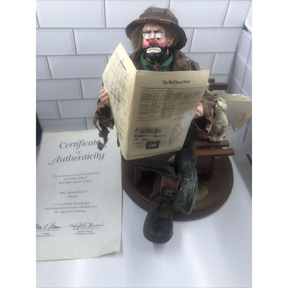 Emmett Kelly Jr Real Rags Collection Big Business ll Musical. “ SEND IN CLOWNS